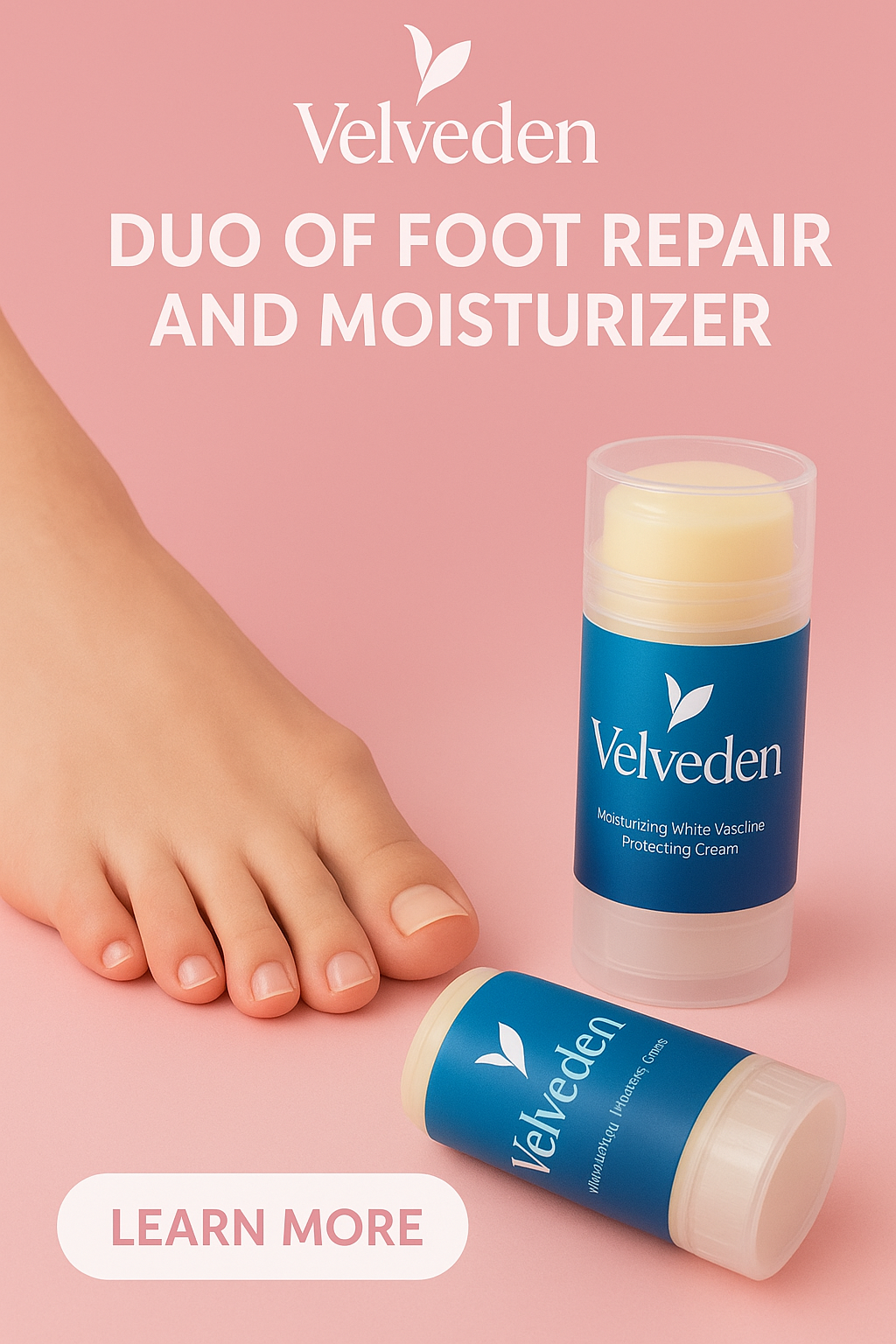 Velveden Duo: Dry & Cracked Heels Repair + Moisturizing Cream